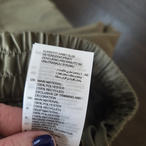 Adidas Originals Women's Woven Cargo Pants - Olive Strata XS 4-6 New Dance Loose - Picture 7 of 10